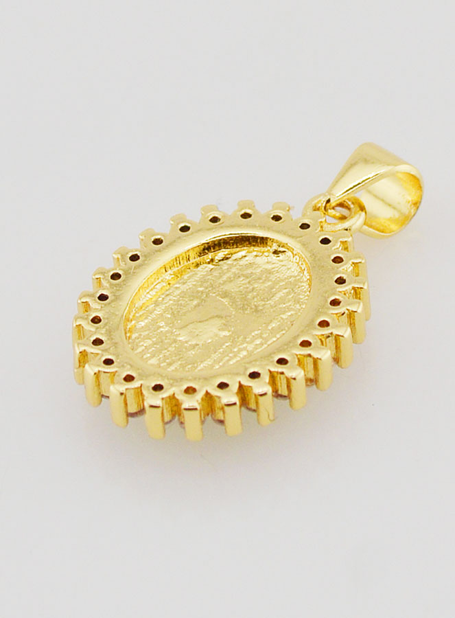 Medaglia Vergine Miracolosa Verde - 17mm (pic 4)