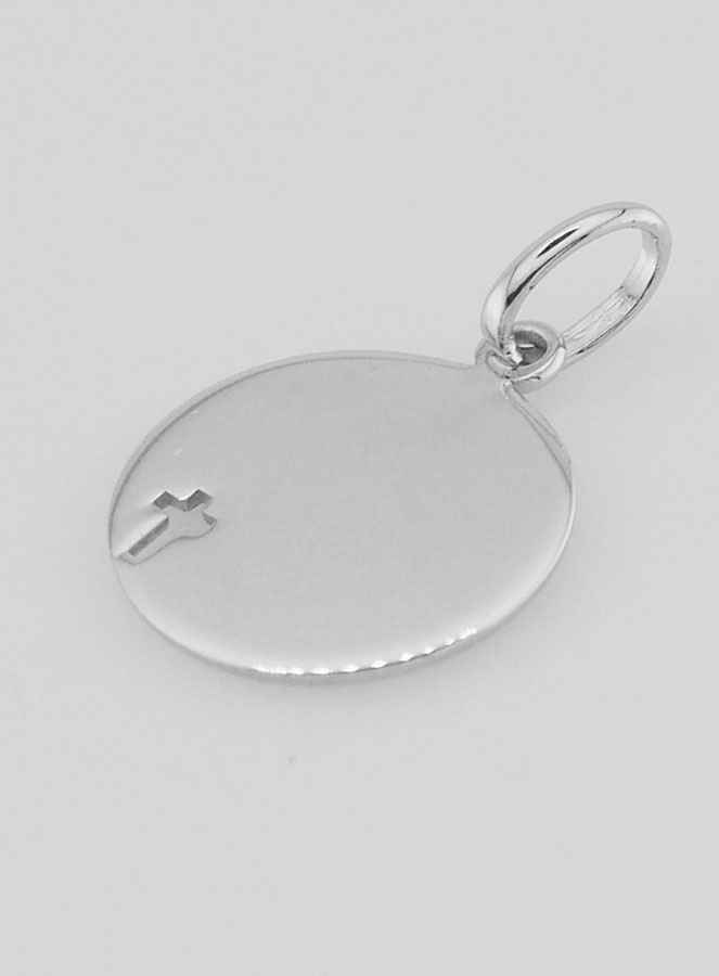 Medaglia Spirito Santo & Croce in Argento - 15mm (pic 4)