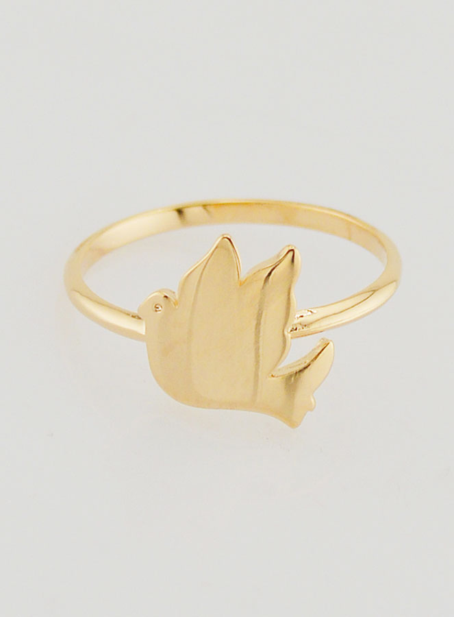 Anello Colomba della Pace in Oro Placcato - T12 (pic 1)