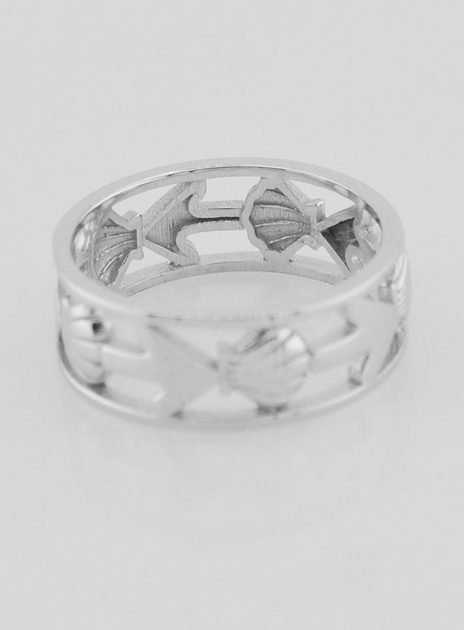 Anello Argento Traforato Conchiglia & Ancora - T14 (pic 4)