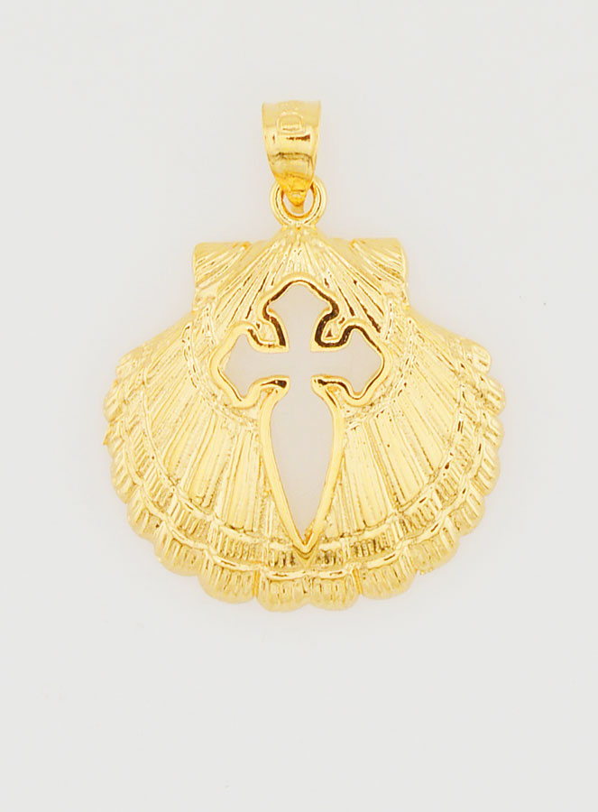 Medaglia Conchiglia & Croce di Santiago - 18mm (pic 1)