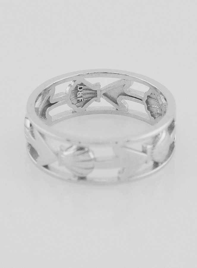 Anello Argento Traforato Conchiglia & Ancora - T18 (pic 4)