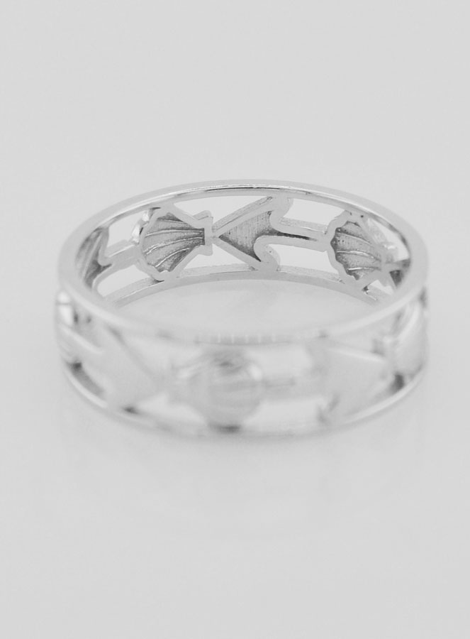 Anello Argento Traforato Conchiglia & Ancora - T26 (pic 4)