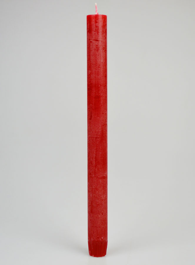 Candela di Preghiera Tinta in Massa - Rosso Carminio (pic 1)