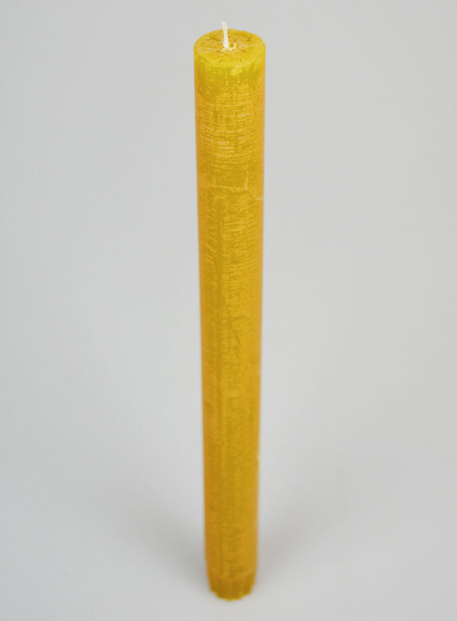 Candela di Preghiera Tinta in Massa - Giallo Miele (pic 2)