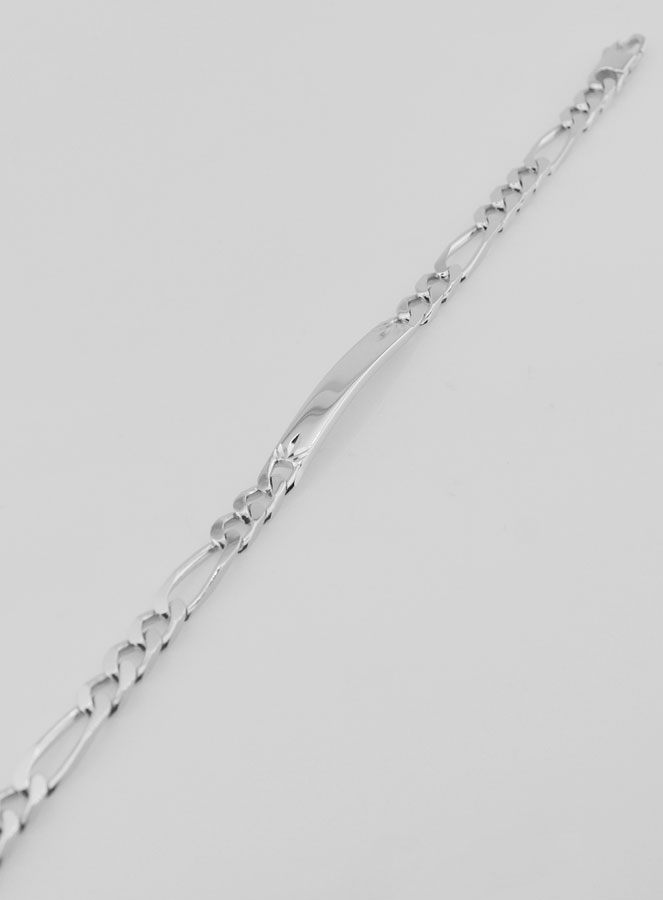 Braccialetto Uomo in Argento - Maglia Figaro 5mm (pic 2)