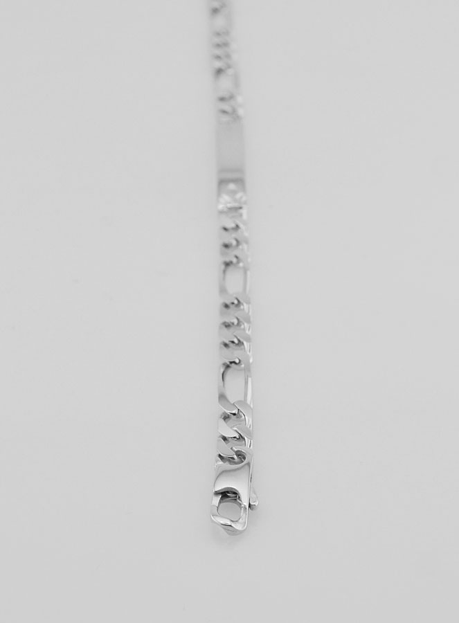 Braccialetto Uomo in Argento - Maglia Figaro 5mm (pic 4)