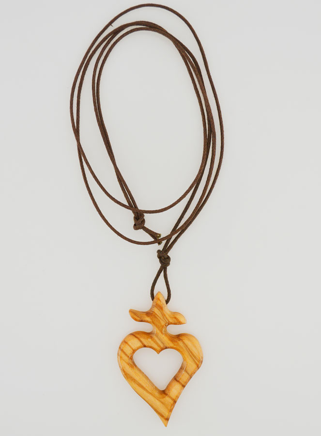 Ciondolo Croce Ex Voto in Ulivo con Cordone (pic 1)