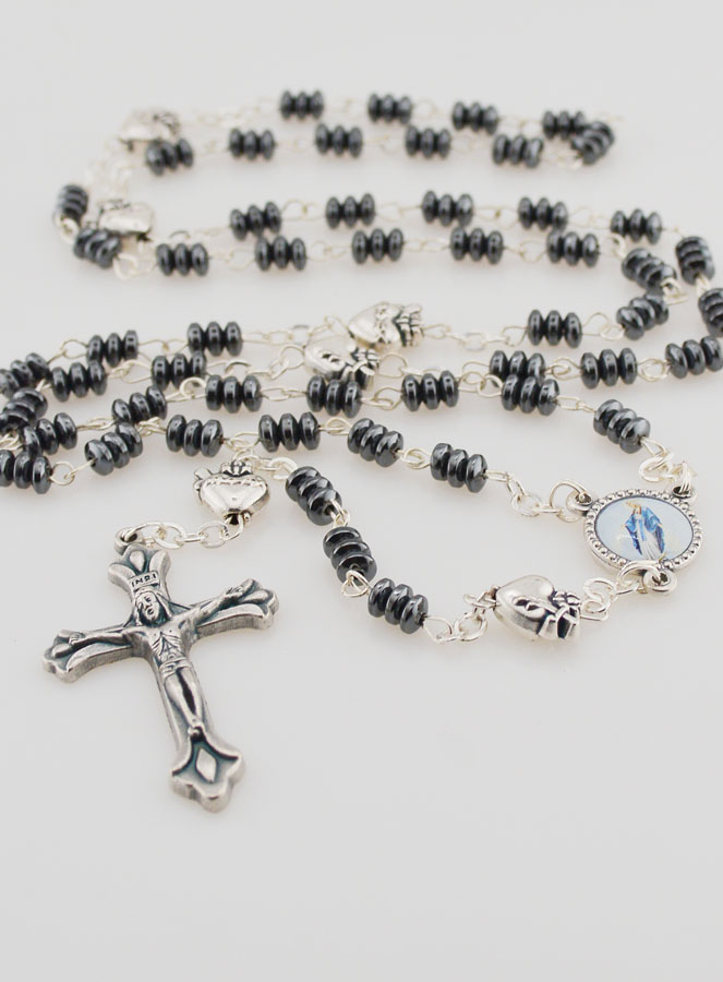 Rosario Vergine Miracolosa & Ex-voto - Ematite (pic 2)