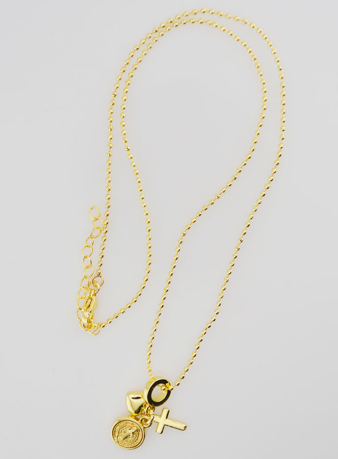 Collana Religiosa con 3 Ciondoli - 40cm (pic 1)