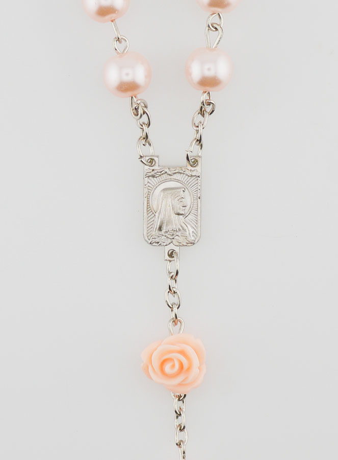 Rosario di Lourdes Grani Madreperlati & Rose (pic 4)