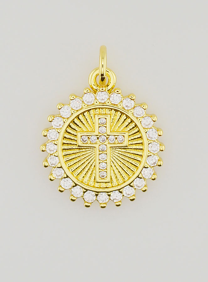 Medaglia Croce Dentellata - 15 mm (pic 1)