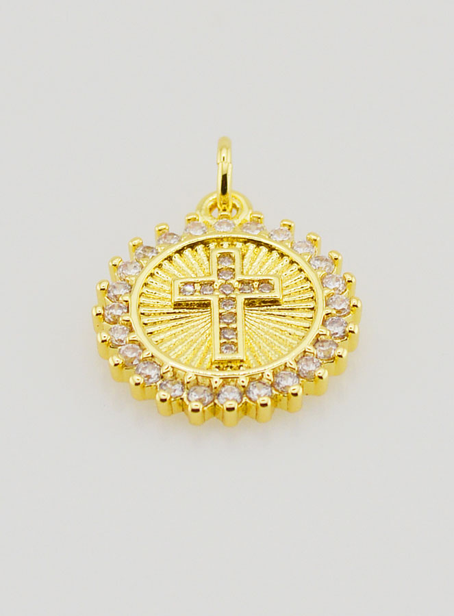 Medaglia Croce Dentellata - 15 mm (pic 2)