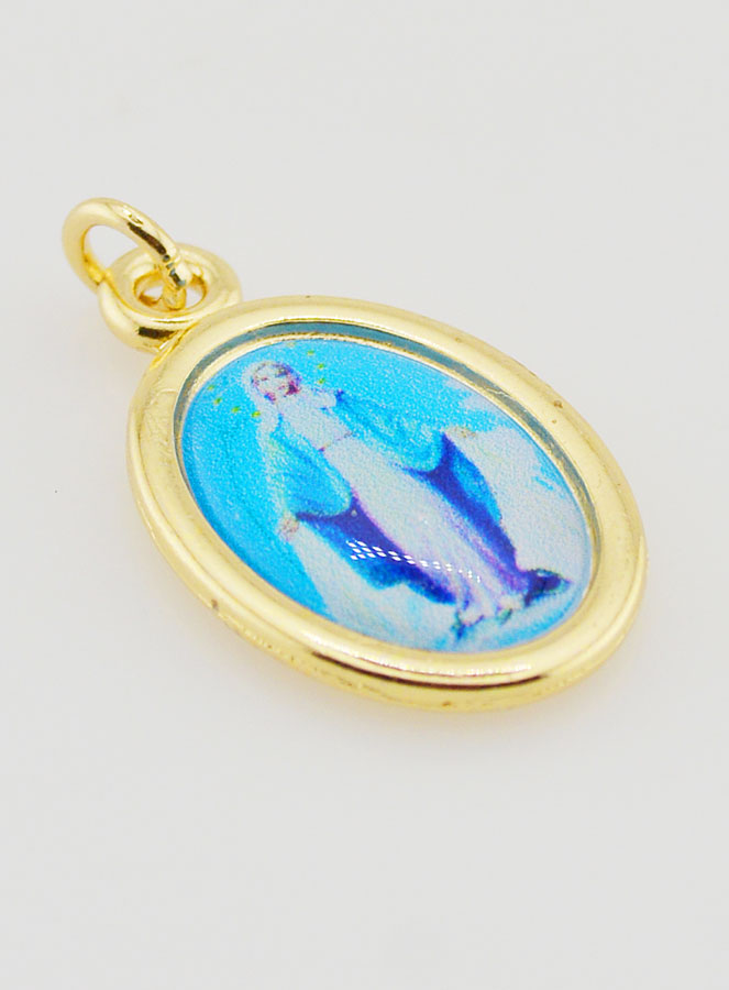 Medaglia Madonna Miracolosa Dorata - 25 mm (pic 3)