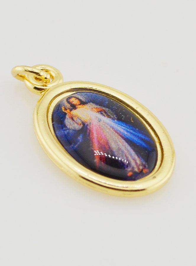 Medaglia Cristo Misericordioso Dorata - 25 mm (pic 3)