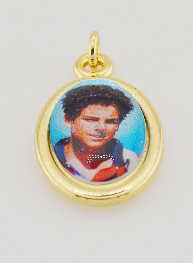 Medaglia San Carlo Acutis Dorata- 25 mm (pic 2)