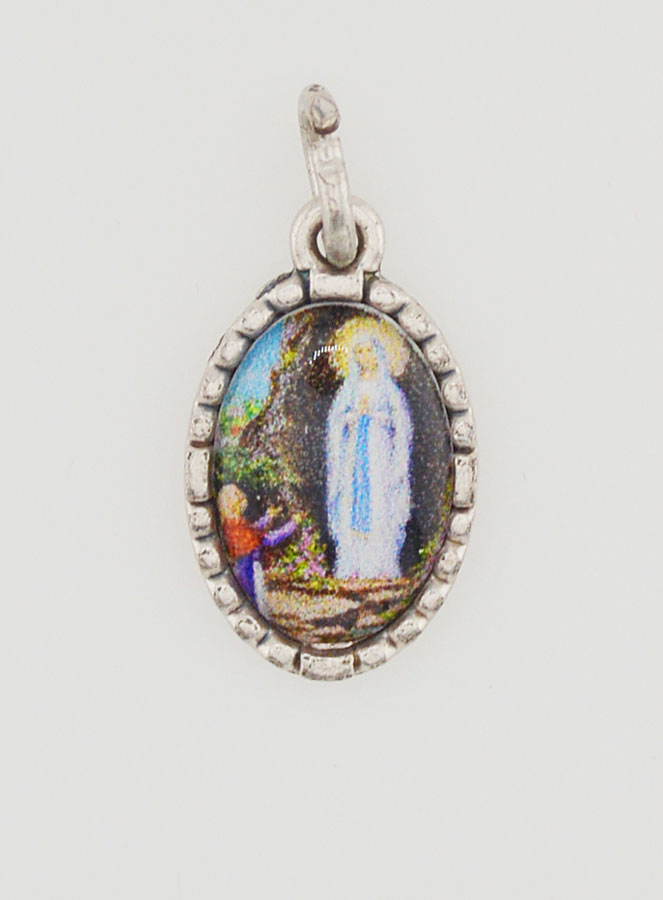 Medaglia Con Bordo 15 mm - Madonna di Lourdes (pic 1)