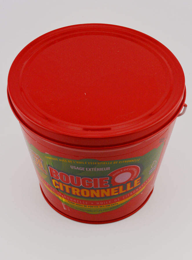 Candela Citronella Secchio Metallo - Rosso (pic 2)