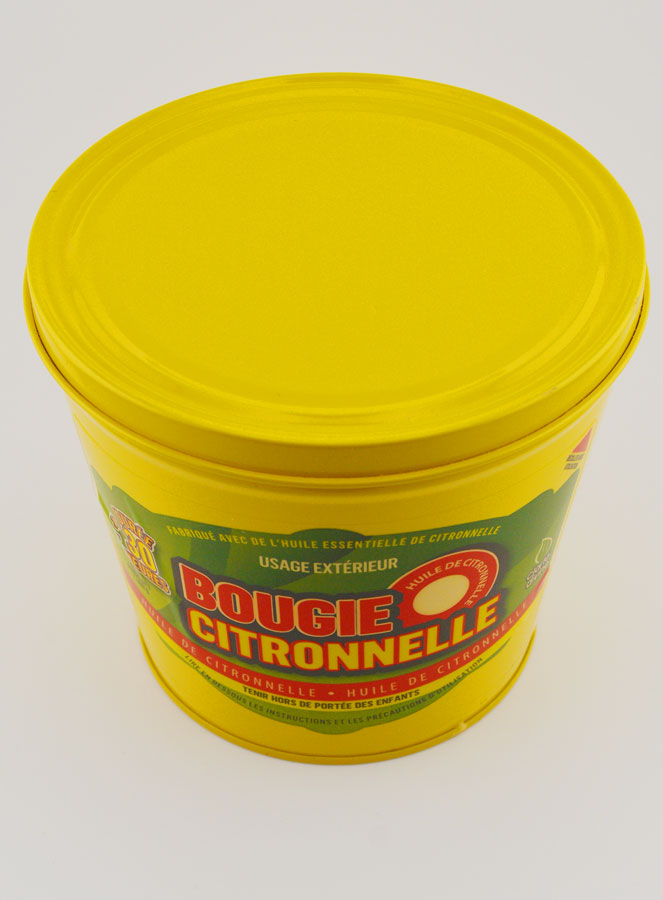 Candela Citronella Secchio Metallo - Giallo (pic 4)