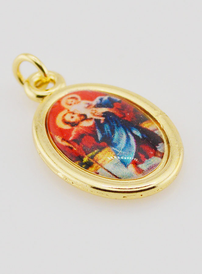 Medaglia San Cristoforo Dorata - 25 mm (pic 3)