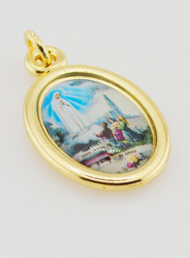 Medaglia Nostra Signora di Fàtima Dorata - 25 mm (pic 3)