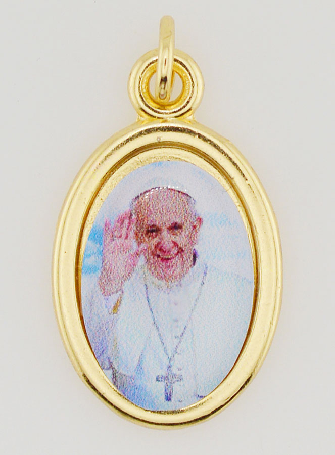 Medaglia del Papa Francesco Dorata - 25 mm (pic 1)