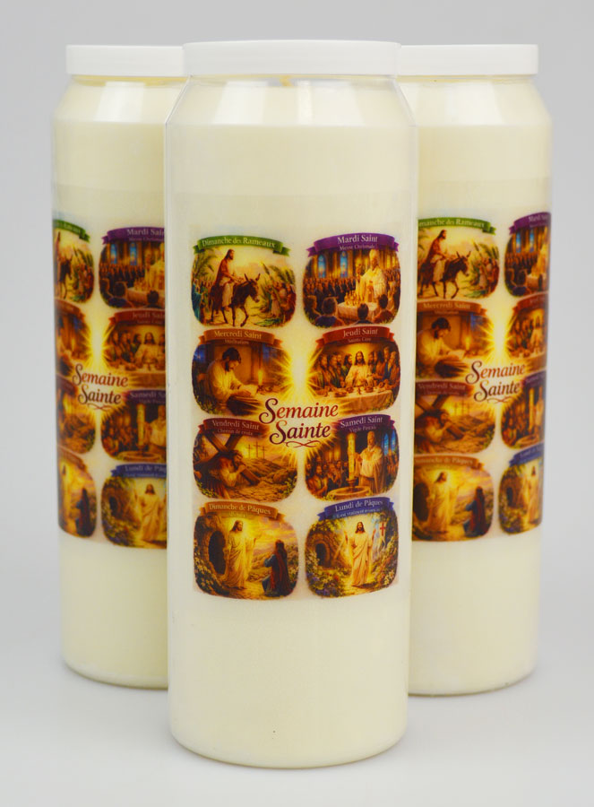 Set di 3 Candele per Novena Settimana Santa (pic 1)