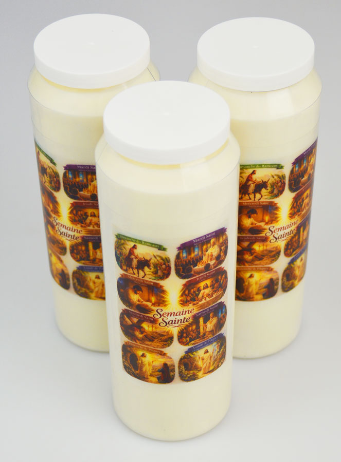 Set di 3 Candele per Novena Settimana Santa (pic 2)