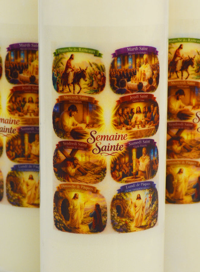 Set di 3 Candele per Novena Settimana Santa (pic 3)