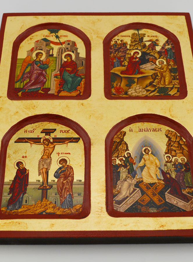 Icona Religiosa dei Misteri della Vita di Cristo - 22cm (pic 2)