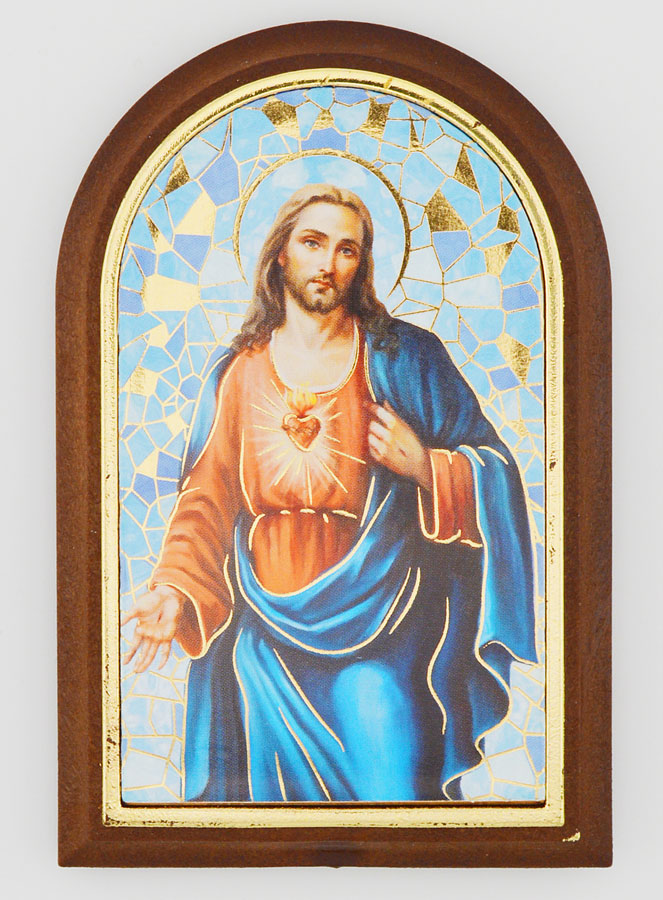 Icona da Appoggio Sacro Cuore di Gesù - 10 cm (pic 1)