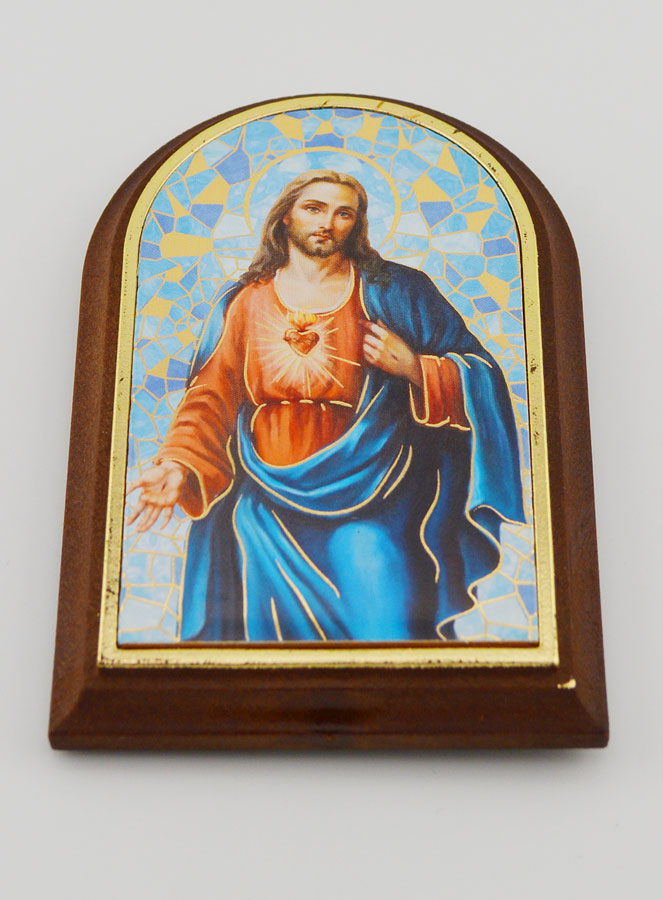 Icona da Appoggio Sacro Cuore di Gesù - 10 cm (pic 2)