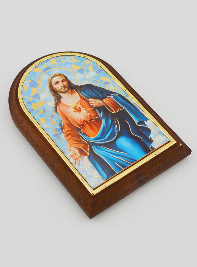 Icona da Appoggio Sacro Cuore di Gesù - 10 cm (pic 3)