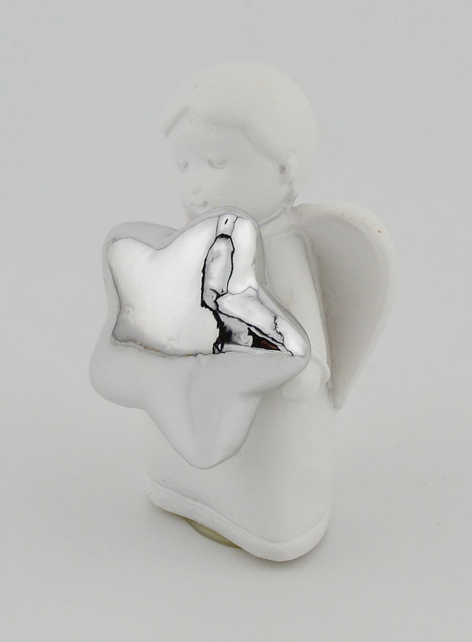 Angelo con Stella Argentata - 6 cm (pic 2)