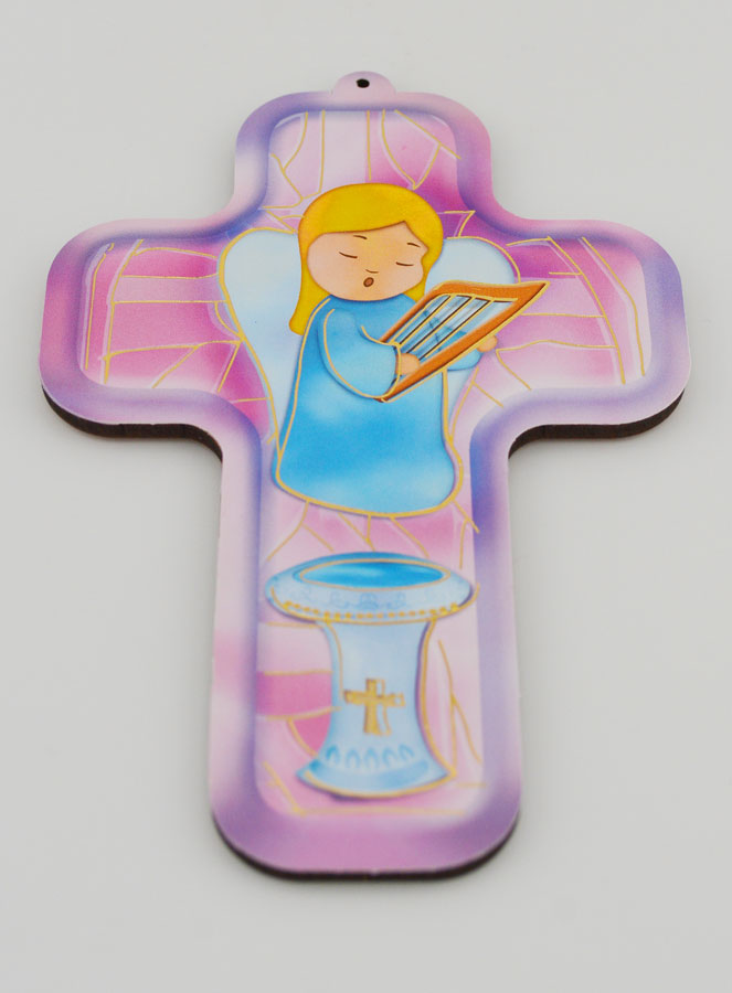 Croce in Legno Bambino - Angelo Custode Battesimo (pic 2)