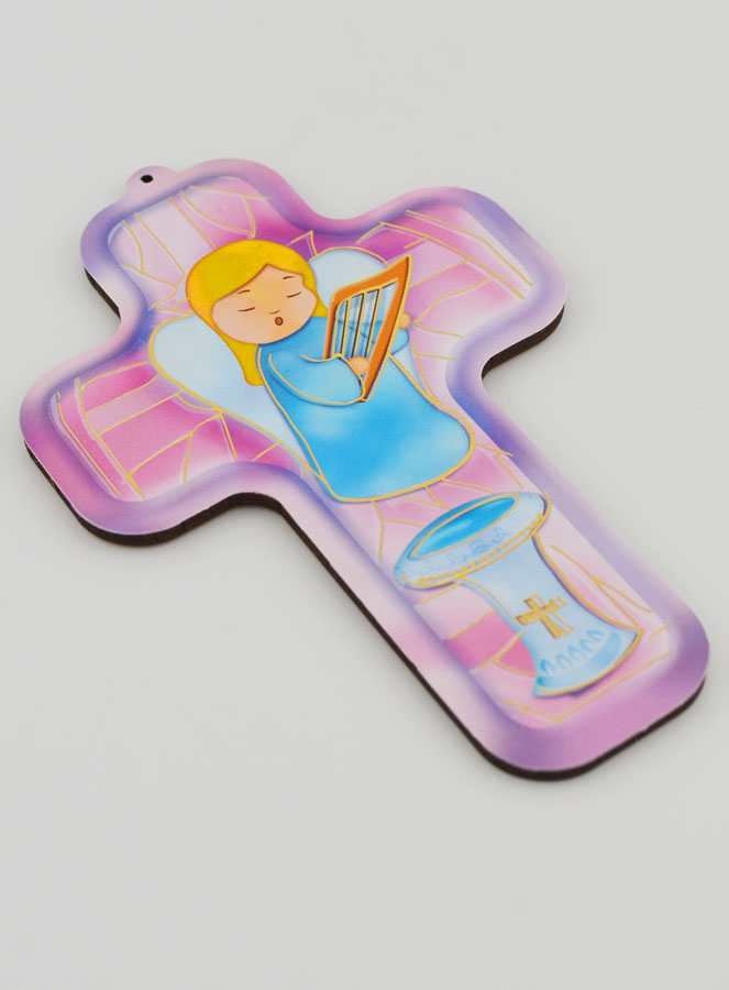Croce in Legno Bambino - Angelo Custode Battesimo (pic 3)