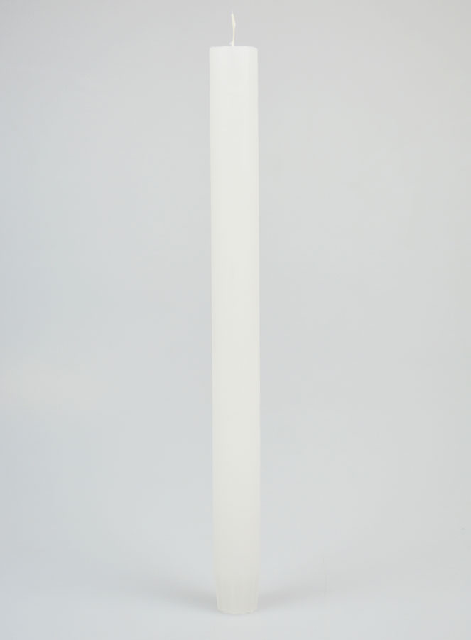 Candela Colorata in Massa 27cm - Bianco (pic 1)