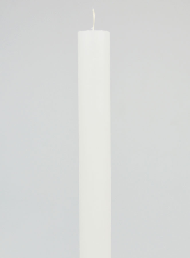 Candela Colorata in Massa 27cm - Bianco (pic 3)