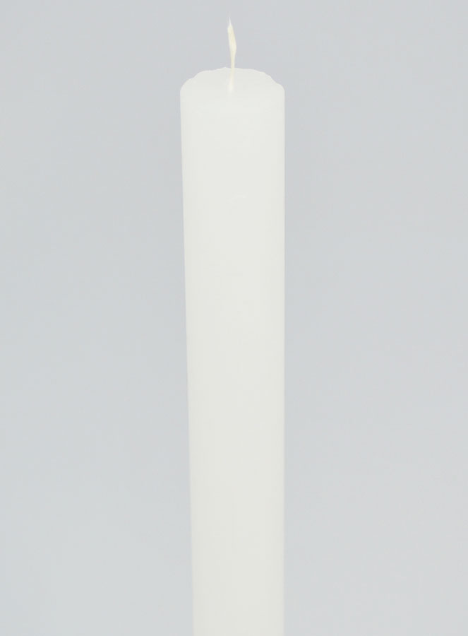 Candela Colorata in Massa 27cm - Bianco (pic 4)