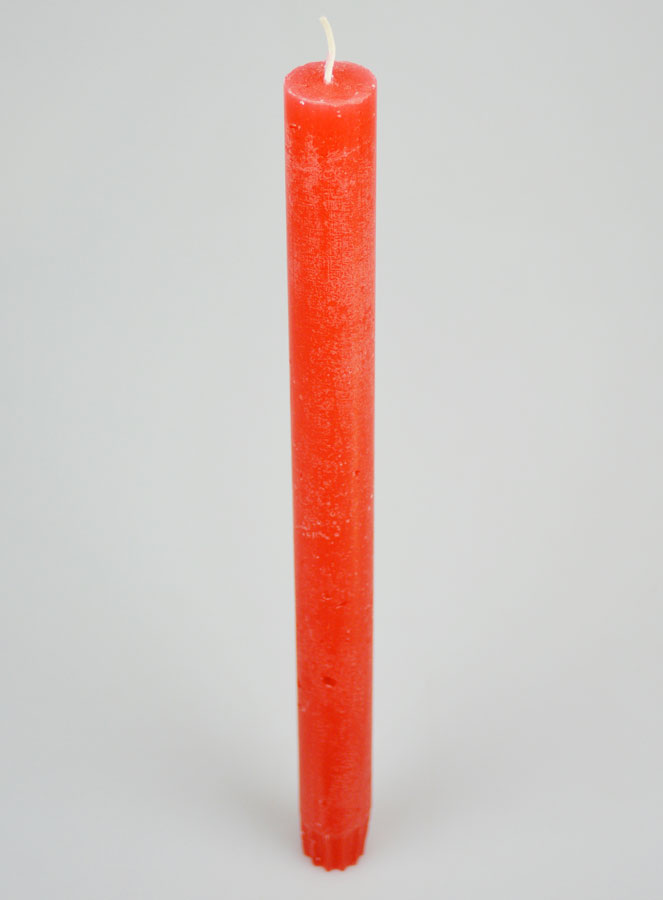 Candela Colorata in Massa 27cm - Rosso Rosato (pic 2)