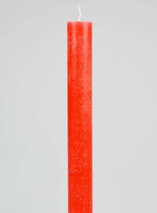 Candela Colorata in Massa 27cm - Rosso Rosato (pic 3)