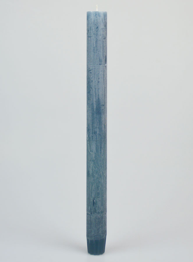 Candela Colorata in Massa 27cm - Blu Grigio (pic 1)