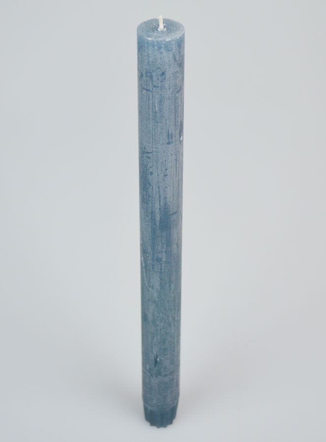 Candela Colorata in Massa 27cm - Blu Grigio (pic 2)