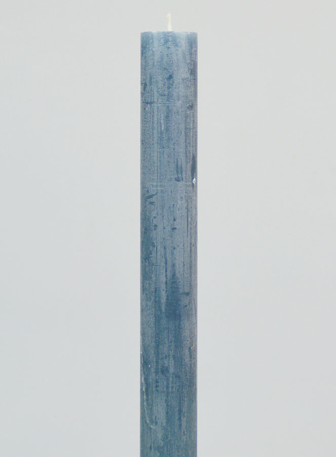 Candela Colorata in Massa 27cm - Blu Grigio (pic 3)