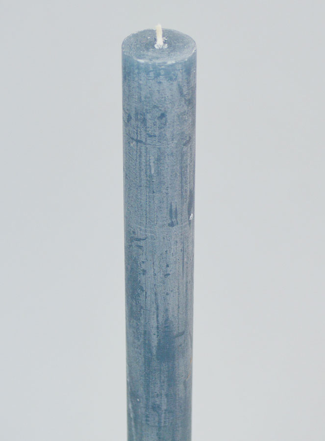 Candela Colorata in Massa 27cm - Blu Grigio (pic 4)