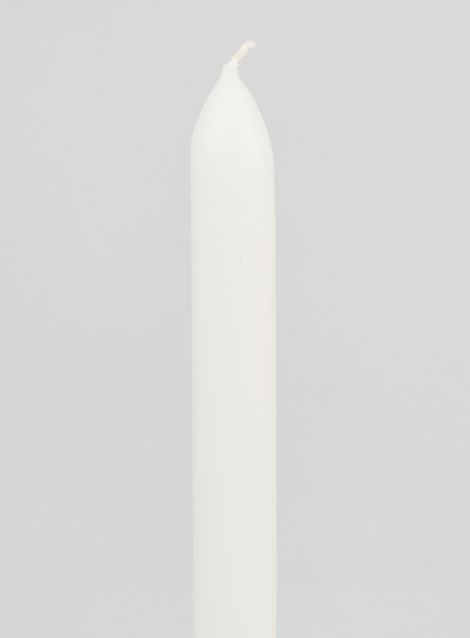 Candela Colorata in Massa 24cm - Bianco (pic 3)