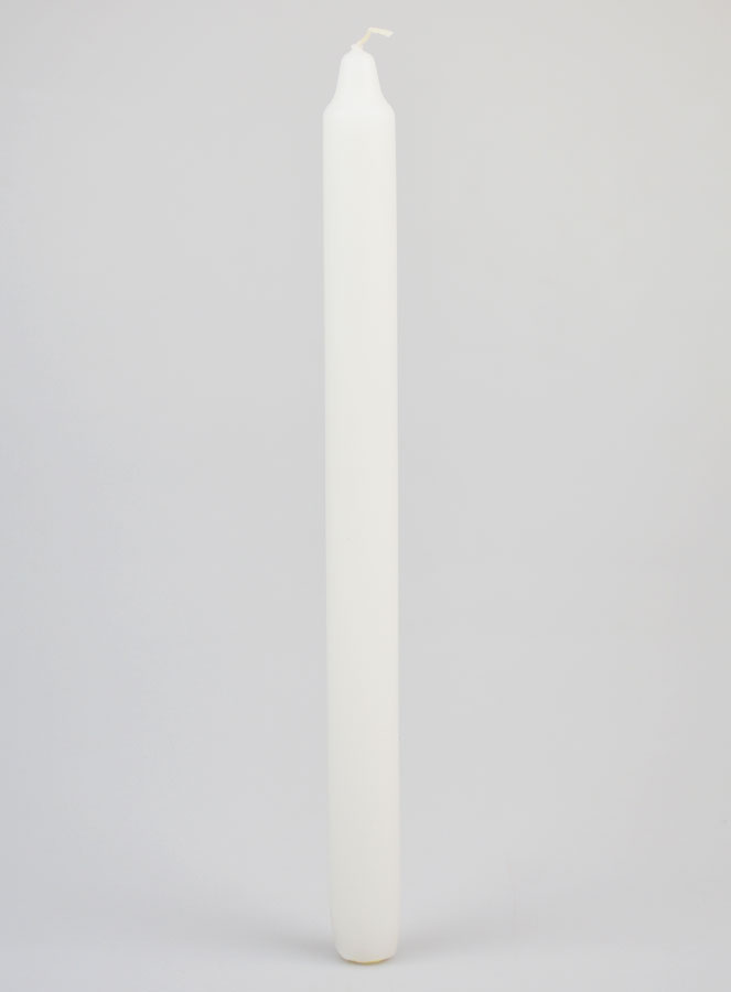 Candela Colorata in Massa 29cm - Bianco (pic 1)