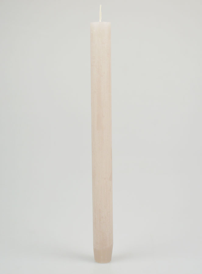 Candela Colorata in Massa 27cm - Grigio Sabbia (pic 1)