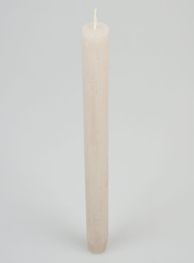 Candela Colorata in Massa 27cm - Grigio Sabbia (pic 2)