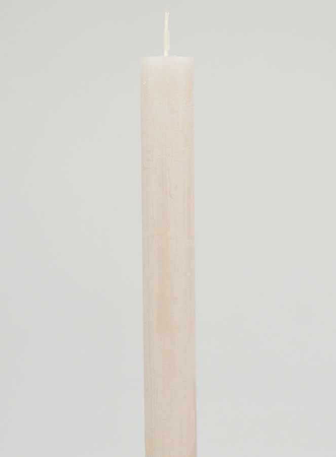 Candela Colorata in Massa 27cm - Grigio Sabbia (pic 3)